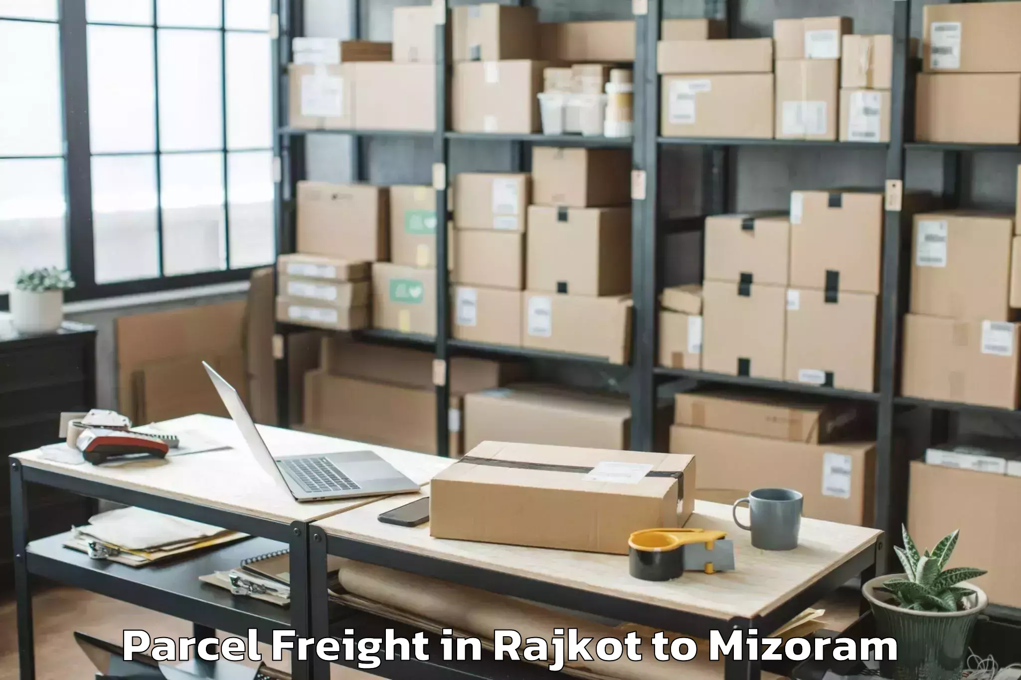 Book Rajkot to Nit Aizawl Parcel Freight Online